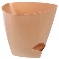 Кашпо Элеганс 1л бежевый с прик. под. /20шт/Рад