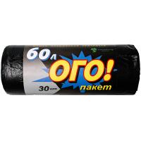 Мешки д/мусора 60л (30шт) ПНД ОГО прочные 15мкм 60*75см /16шт/ Мешки д/мусора 60л (30шт) ПНД ОГО прочные 15мкм 60*75см /16шт/