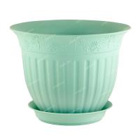 Цветочный горшок Виноград 2,25л мятный с поддоном 5PL0152 