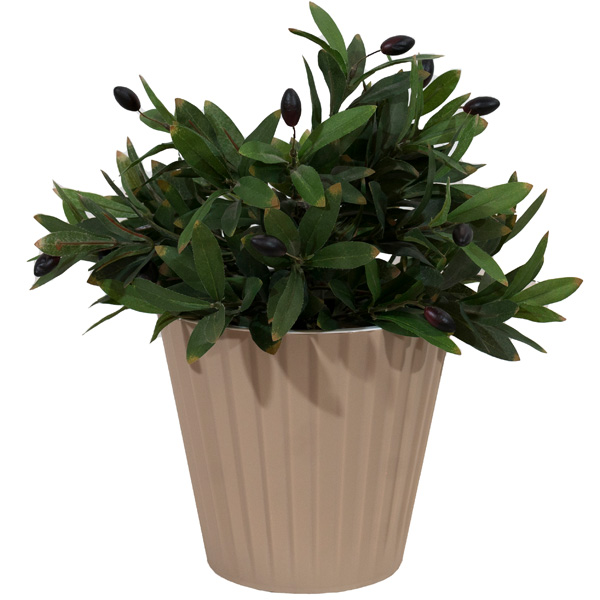 Кашпо Sand D190 3,3л молочный шоколад с вставкой IG64011 /9шт/ПР