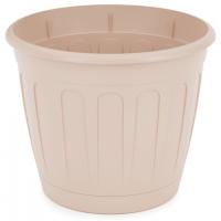 Кашпо Дионис 3,6л бежевый с прикрепленным поддоном М8524