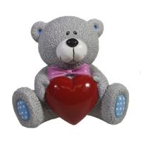 Фигура Копилка Мишутка серый L12W9H12 см 713524/SK025