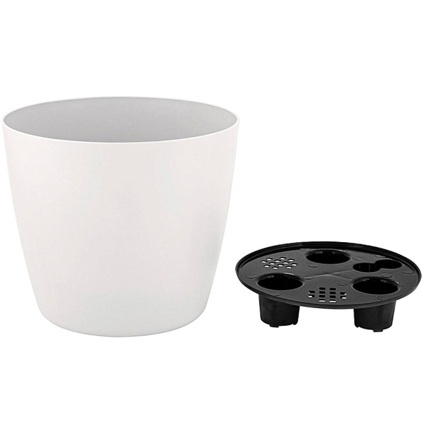 Кашпо Vienna D160 2л круг белоснежный жасмин IG6800 /12шт/ПР
