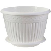 Кашпо Византия 15л белый под. КШ-1173 