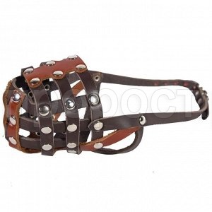 Намордник для собак  кожа №3 35-9см Намордник для собак  кожа №3 35-9см