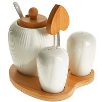 Набор д/специй "DECO" с сахарницей на бамбуковой подставке AK1-0035 /24шт/ Alpenkok 