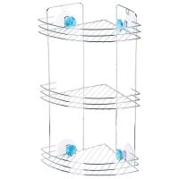 Полка для ванной угловая Бриллиант 3-х ярусная на присосках 19*19*40см хром 310779 Полка для ванной угловая Бриллиант 3-х ярусная на присосках 19*19*40см хром 310779