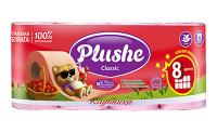 Туалетная бумага 2 слоя "Plushe Classic" 8рулонов*18м Клубника Туалетная бумага 2 слоя "Plushe Classic" 8рулонов*18м Клубника