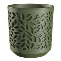 Кашпо Листья 1,25л оливковый КШ-9824