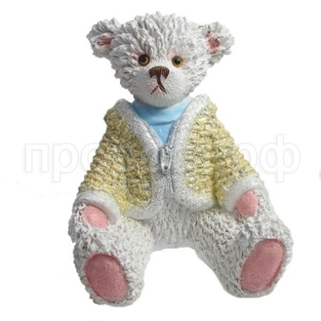 Фигура Мишка (бежевый в красном)L11W12H13см 626855/W044