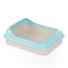 Туалет для кошек Мур мяу глубокий с бортом голубой Туалет для кошек Мур мяу глубокий с бортом голубой