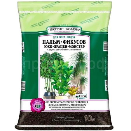 Грунт Гера для Пальм, фикусов, юкк и лиственных 10л 8шт 