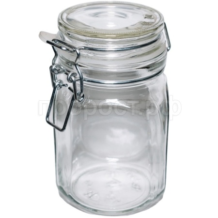 Банка стеклянная 250мл БУГЕЛЬНЫЙ ЗАМОК с крышкой /154шт/ОП