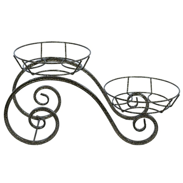 Подставка РЗДИ ОКОННАЯ Волна 2 горшка бронза