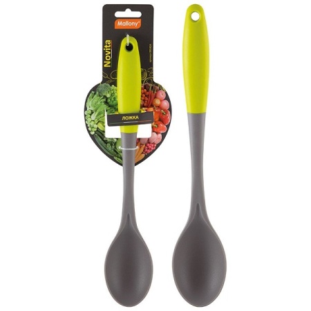 Ложка Novita из нейлона с цветной ручкой из TPR /24шт/005424/ Mallony