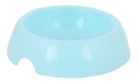 Миска одинарная пластик 0,2л Мур мяу голубая Миска одинарная пластик 0,2л Мур мяу голубая