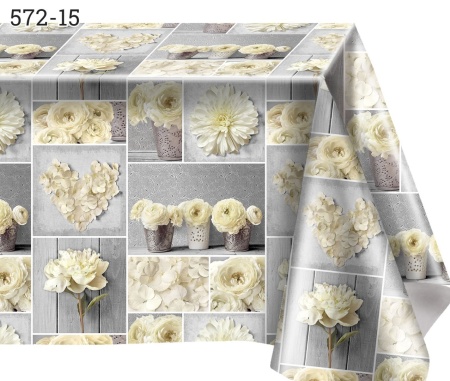 Клеенка столовая "МАЖОР" нетканная основа с ПВХ покрытием рулон 572/15 Клеенка столовая "МАЖОР" нетканная основа с ПВХ покрытием рулон 572/15