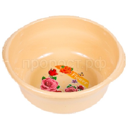 Таз 10л "Новинка" с ручками бежевый 03013