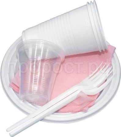 Набор однораз.посуд."Мини" на 3 персоны  Идеал /45шт/ПОС09742