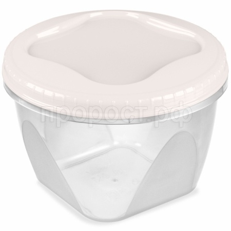 Банка д/хранения пищ. прод. Тондо 0,45л с завинчивающейся крышкой кремовый С284 /24шт/Мартика