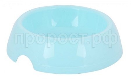 Миска одинарная пластик 0,2л Мур мяу голубая Миска одинарная пластик 0,2л Мур мяу голубая