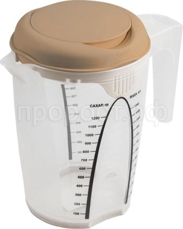 Емкость д/блендера мерная 1,5л STOCKHOLM с двойной крышкой шоколадный мокко PT1148 /16шт/ПТ 