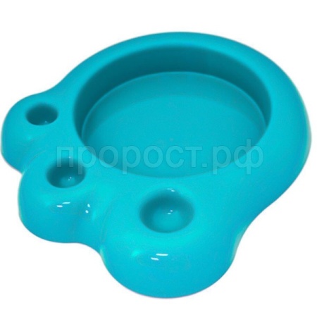 Миска одинарная д/кошек "Лапка" 250мл бирюзовая/2313/Дарэлл Миска одинарная д/кошек "Лапка" 250мл бирюзовая/2313/Дарэлл