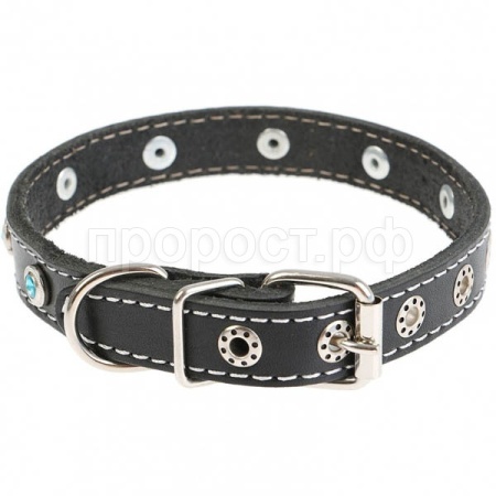 Ошейник кожа 30мм 1слойный с украшением Собака 60-62см/40892 Ошейник кожа 30мм 1слойный с украшением Собака 60-62см/40892