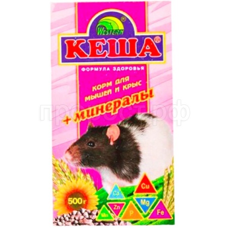 Корм для крыс и мышей с Минералами Кеша 500 гр Корм для крыс и мышей с Минералами Кеша 500 гр