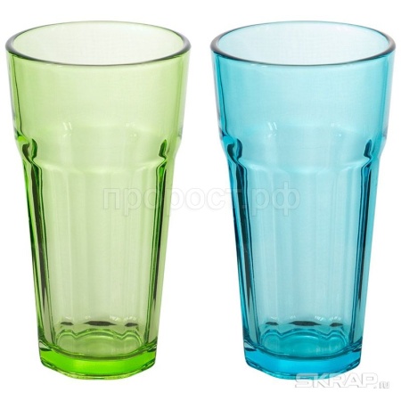 Стакан стеклянный 355мл бирюзовый/зеленый  Стакан стеклянный 355мл бирюзовый/зеленый