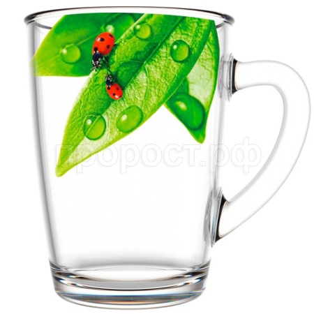 Кружка Живая природа Зеленый лист 300мл 334-Д /12шт/ДК Кружка Живая природа Зеленый лист 300мл 334-Д /12шт/ДК