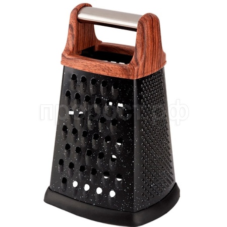 Терка четырехгранная MARBLE NERO высота 20см мрамор черный 310895 /72шт/Mallony 