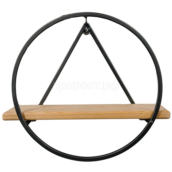 Подставка (каркас) ЛОФТ настенная ТРЕУГОЛЬНИК 51-05 черная 36*17см РЗДИ