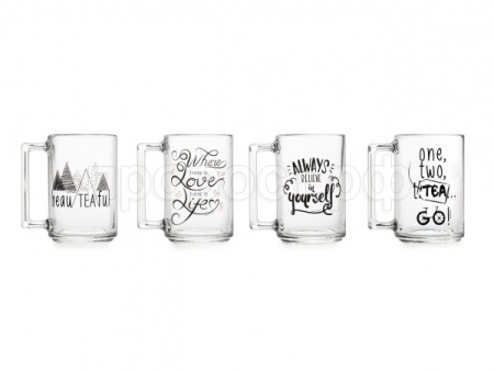 Кружка 320мл "ФИТНЕС"  ЧАЙ И КОФЕ микс LUMINARC