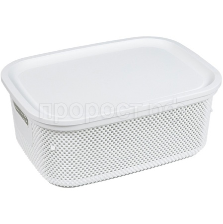 Корзина д/хранения Лофт 12л c крышкой прямоуг. белый А272 /12шт/ Арз Корзина д/хранения Лофт 12л c крышкой прямоуг. белый А272 /12шт/ Арз