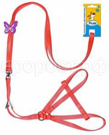 Комплект для собак поводок 1,2*120см+ошейник 35*60см нейлон бабочка/ГШ16/Евро Комплект для собак поводок 1,2*120см+ошейник 35*60см нейлон бабочка/ГШ16/Евро