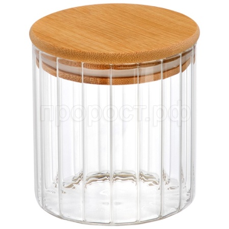 Банка д/сыпуч. прод. 0,6л FANTASIA стеклянная с крышкой 107835 /24шт/Mallony