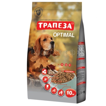 Корм для собак всех пород Трапеза Оптималь 10кг/3029 Корм для собак всех пород Трапеза Оптималь 10кг/3029