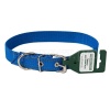 Ошейник 1сл капрон 25мм синий со светоотражающими полосами DONBARON