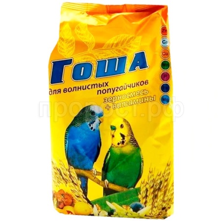 Птицы Гоша д/попугаев Витамины зерносмесь пакет 500гр/170046/Вестерн ЧЗ