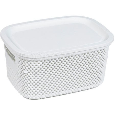 Корзина д/хранения Лофт 3,5л c крышкой прямоуг. белый А270 /20шт/ Арз Корзина д/хранения Лофт 3,5л c крышкой прямоуг. белый А270 /20шт/ Арз
